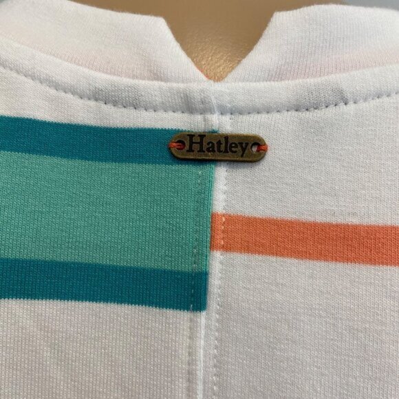 Hatley Sierra Midi Dress Coastal Stripes XS Soft Cotton Blend Short Sleeve NWT - Picture 7 of 14